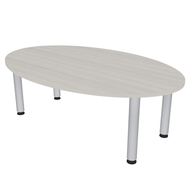 33.5 in W, 59.5 in L, 29 in H, Engineered Wood Top, Ivory
